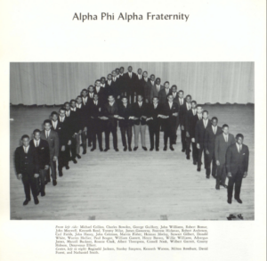 The men of Alpha Phi Alpha Fraternity, Inc. in 1964-1965.